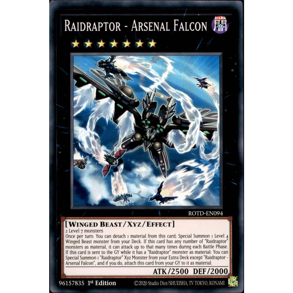 Raidraptor - Arsenal Falcon ROTD-EN094 Yu-Gi-Oh! Card from the Rise of the Duelist Set