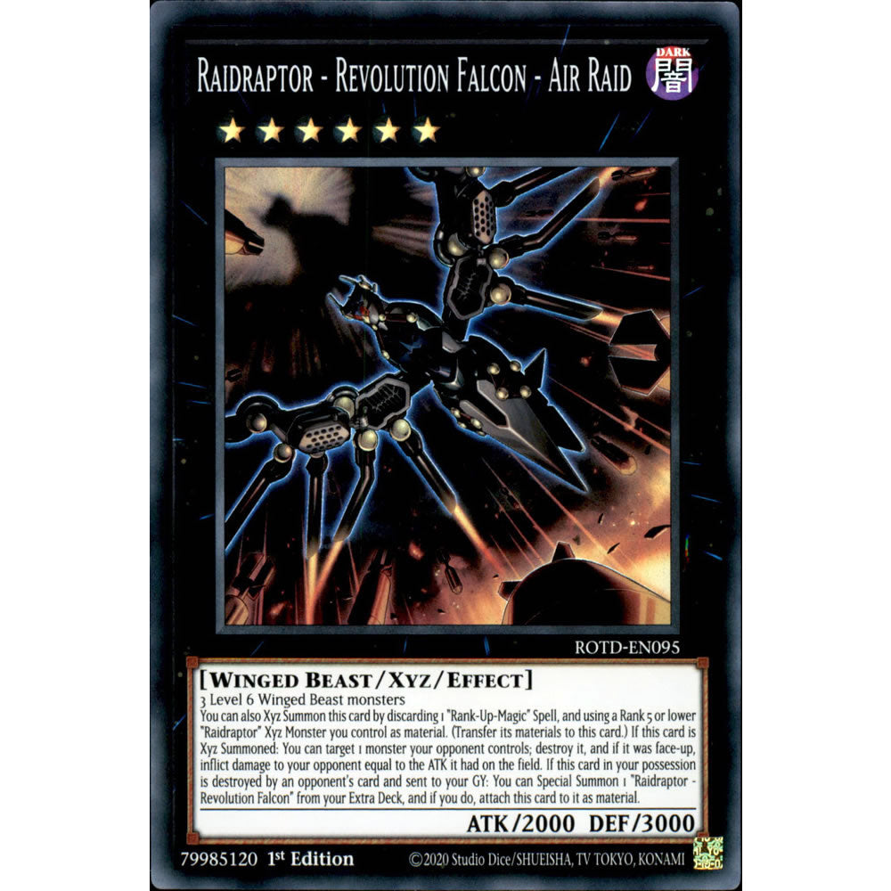 Raidraptor - Revolution Falcon - Air Raid ROTD-EN095 Yu-Gi-Oh! Card from the Rise of the Duelist Set