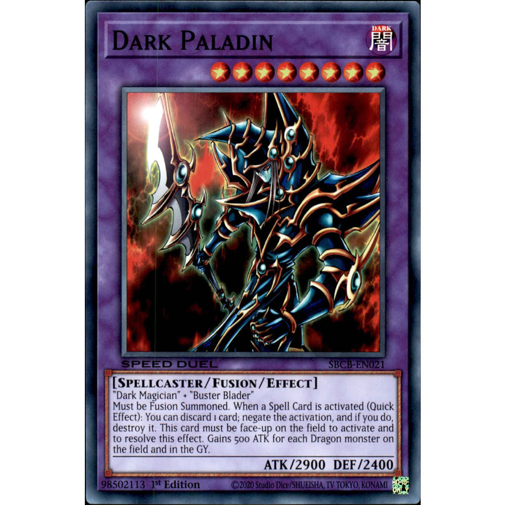 Dark Paladin SBCB-EN021 Yu-Gi-Oh! Card from the Speed Duel: Battle City Set