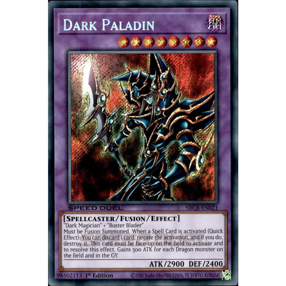 Dark Paladin SBCB-EN021 Yu-Gi-Oh! Card from the Speed Duel: Battle City Set