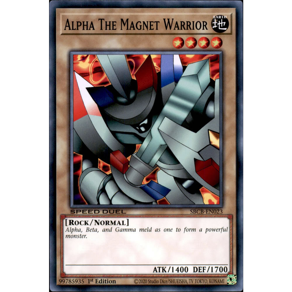 Alpha The Magnet Warrior SBCB-EN023 Yu-Gi-Oh! Card from the Speed Duel: Battle City Set