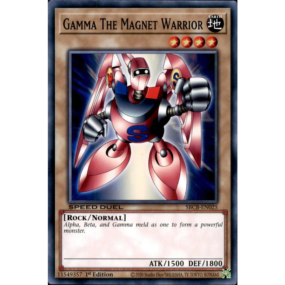 Gamma The Magnet Warrior SBCB-EN025 Yu-Gi-Oh! Card from the Speed Duel: Battle City Set