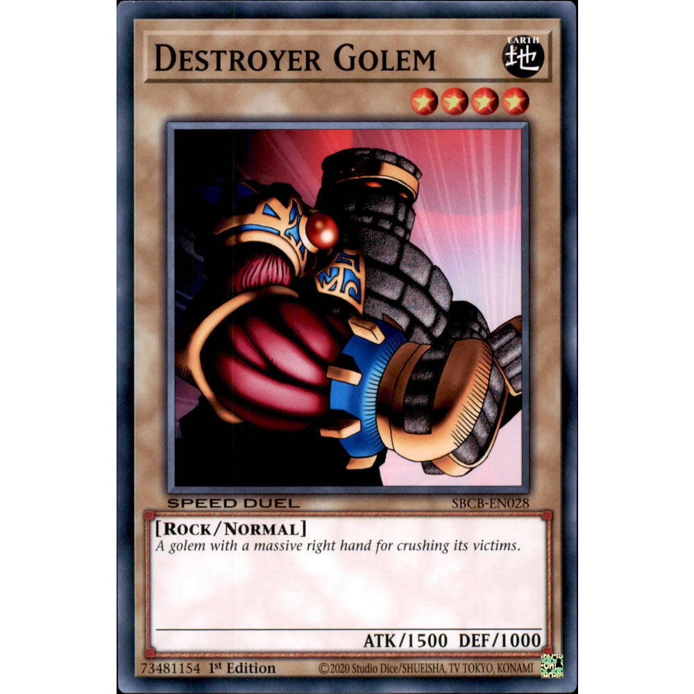 Destroyer Golem SBCB-EN028 Yu-Gi-Oh! Card from the Speed Duel: Battle City Set