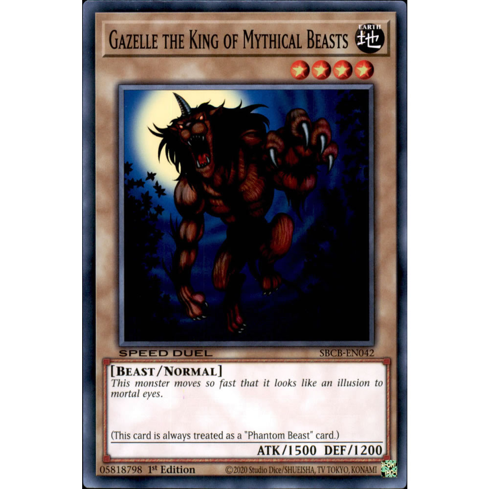 Gazelle the King of Mythical Beasts SBCB-EN042 Yu-Gi-Oh! Card from the Speed Duel: Battle City Set