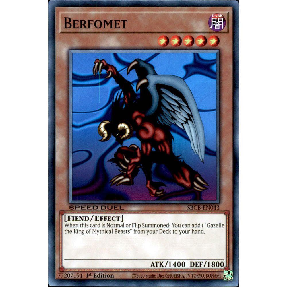 Berfomet SBCB-EN043 Yu-Gi-Oh! Card from the Speed Duel: Battle City Set