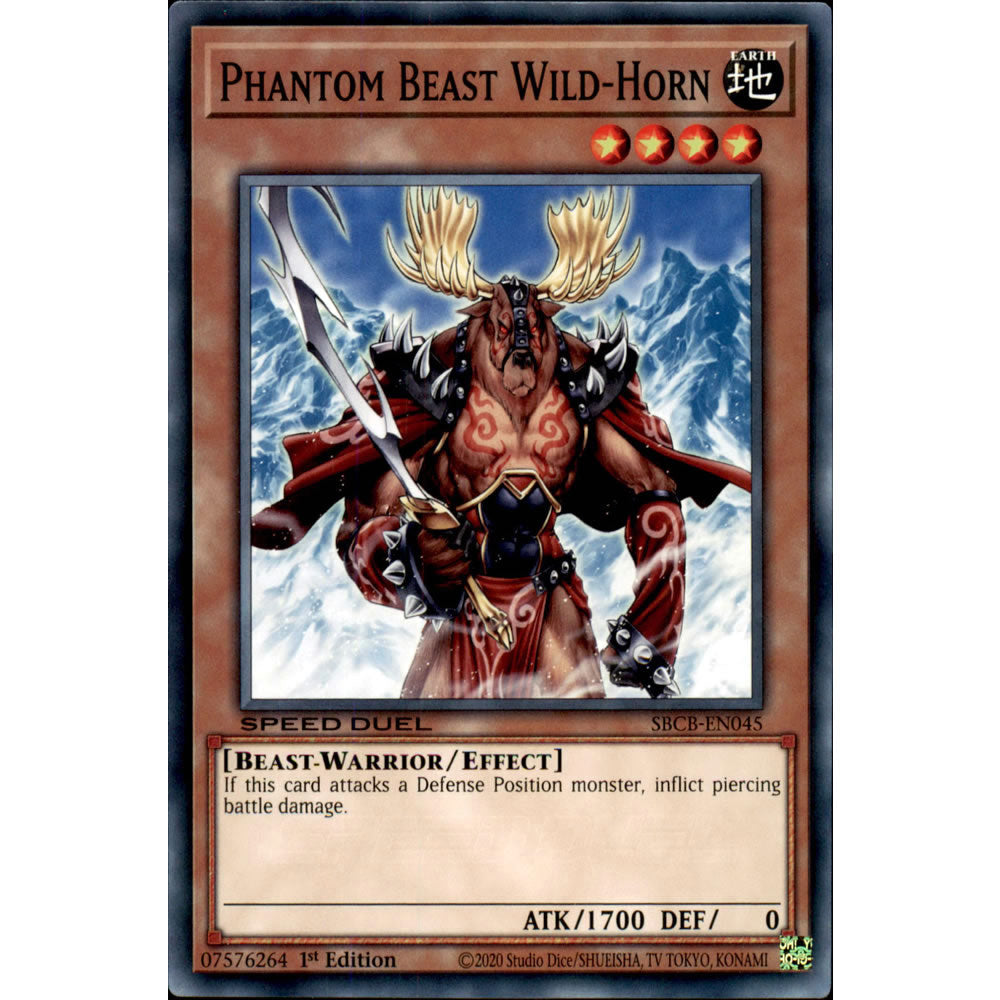 Phantom Beast Wild-Horn SBCB-EN045 Yu-Gi-Oh! Card from the Speed Duel: Battle City Set