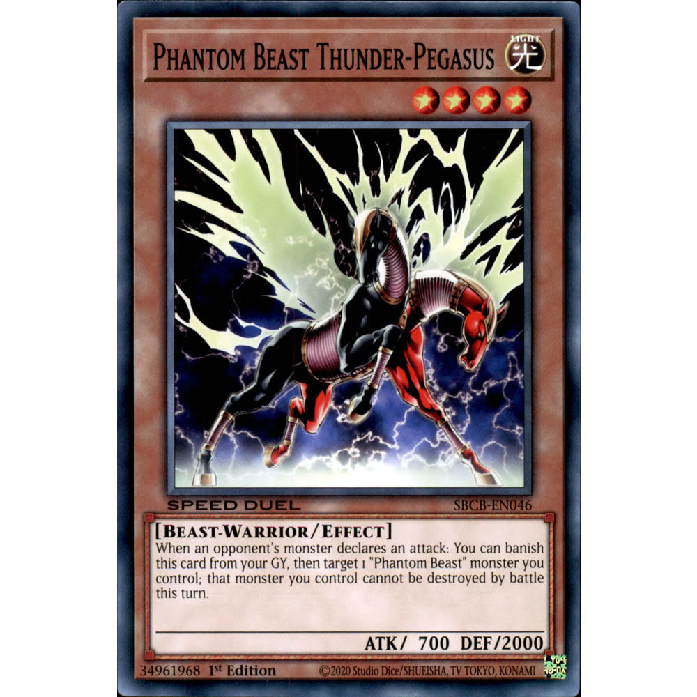 Phantom Beast Thunder-Pegasus SBCB-EN046 Yu-Gi-Oh! Card from the Speed Duel: Battle City Set