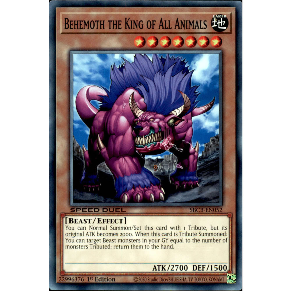 Behemoth the King of All Animals SBCB-EN052 Yu-Gi-Oh! Card from the Speed Duel: Battle City Set