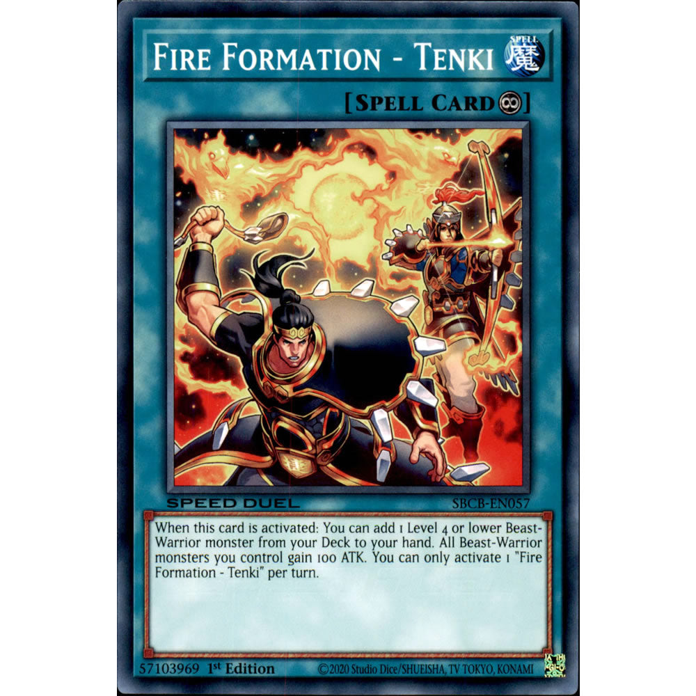 Fire Formation - Tenki SBCB-EN057 Yu-Gi-Oh! Card from the Speed Duel: Battle City Set