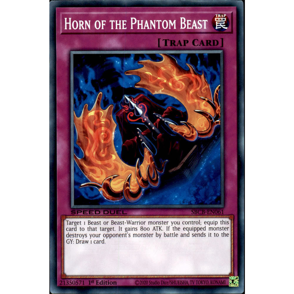 Horn of the Phantom Beast SBCB-EN061 Yu-Gi-Oh! Card from the Speed Duel: Battle City Set