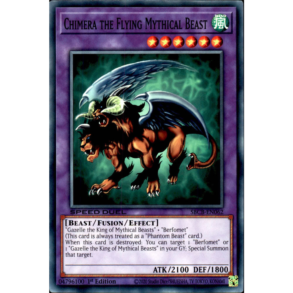 Chimera the Flying Mythical Beast SBCB-EN062 Yu-Gi-Oh! Card from the Speed Duel: Battle City Set