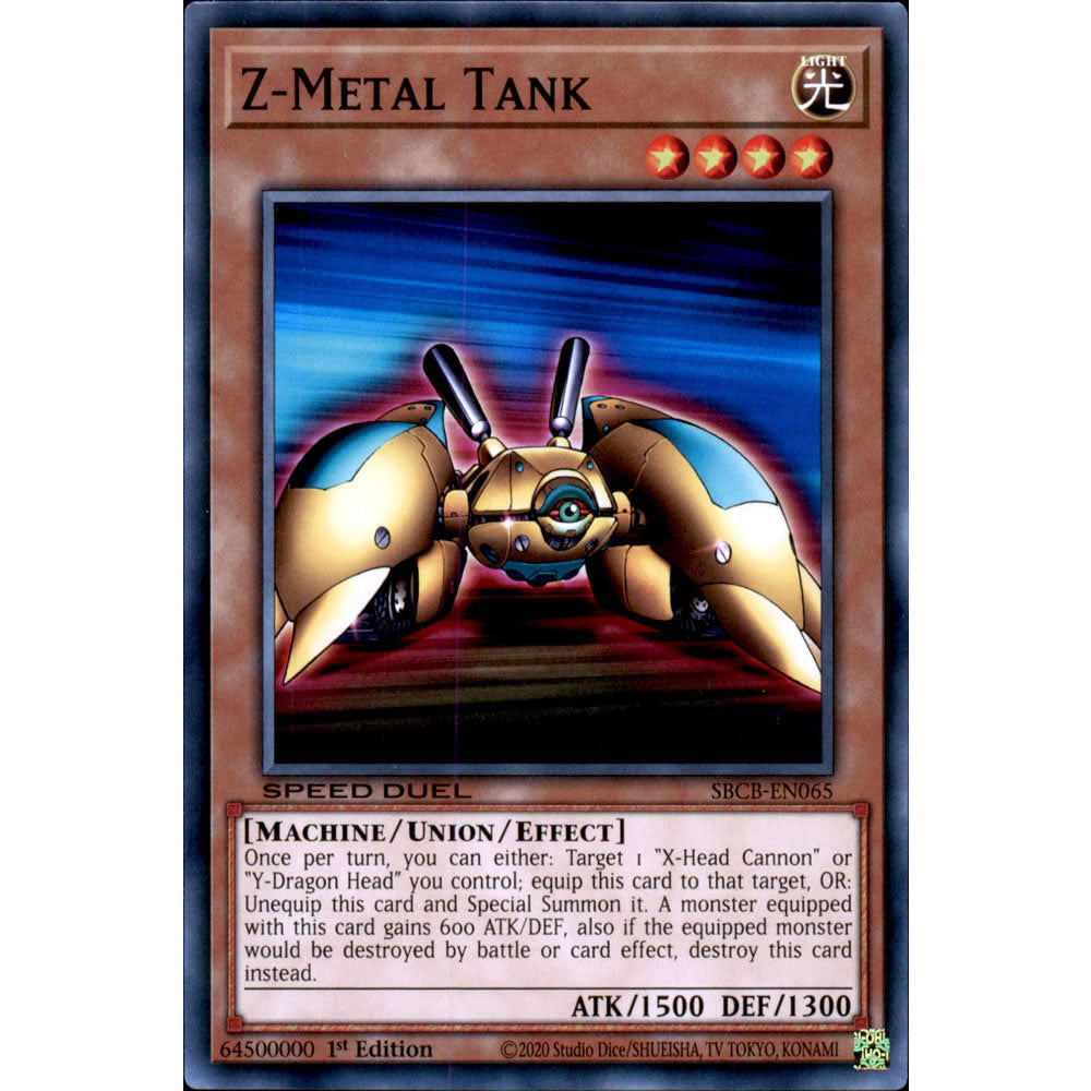 Z-Metal Tank SBCB-EN065 Yu-Gi-Oh! Card from the Speed Duel: Battle City Set