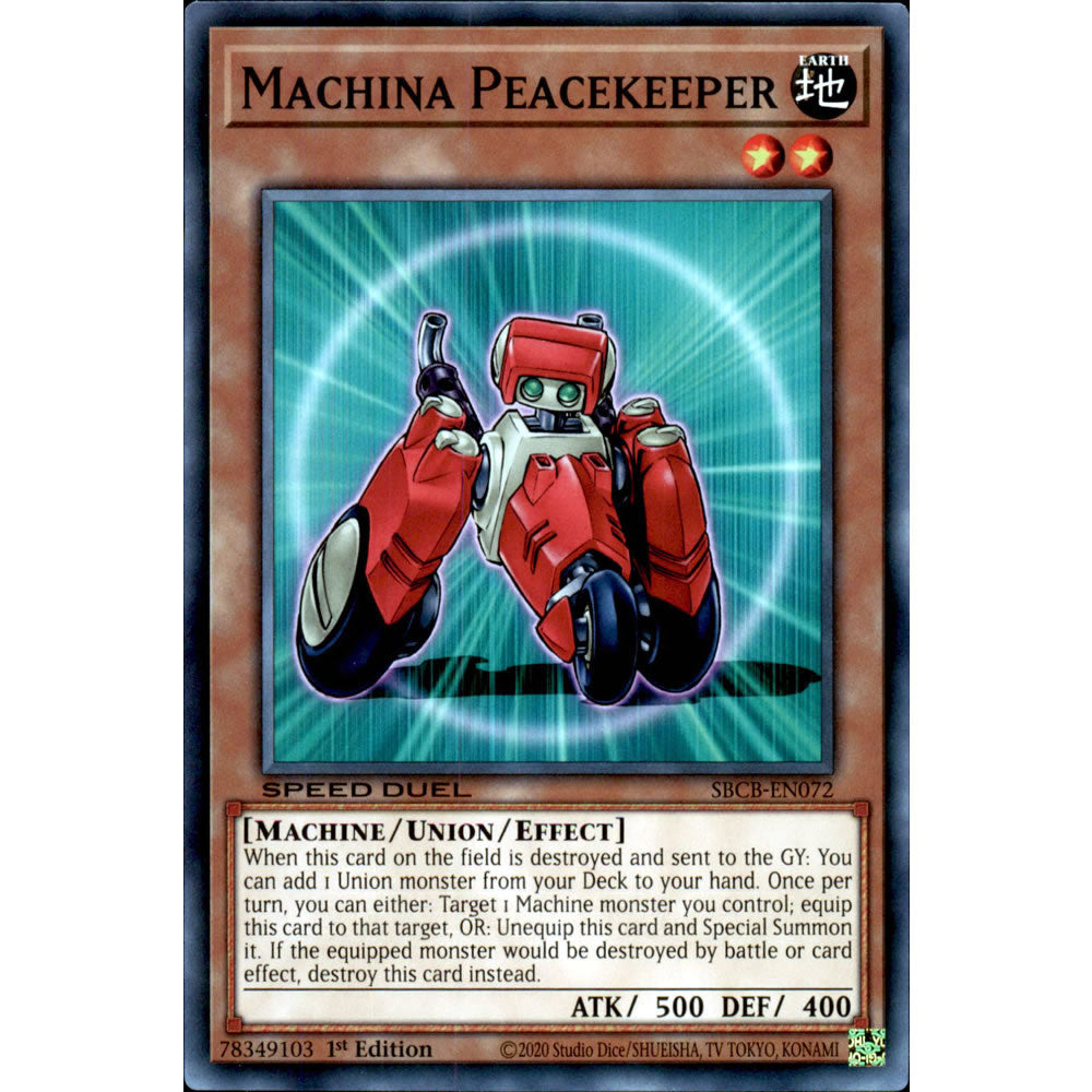 Machina Peacekeeper SBCB-EN072 Yu-Gi-Oh! Card from the Speed Duel: Battle City Set