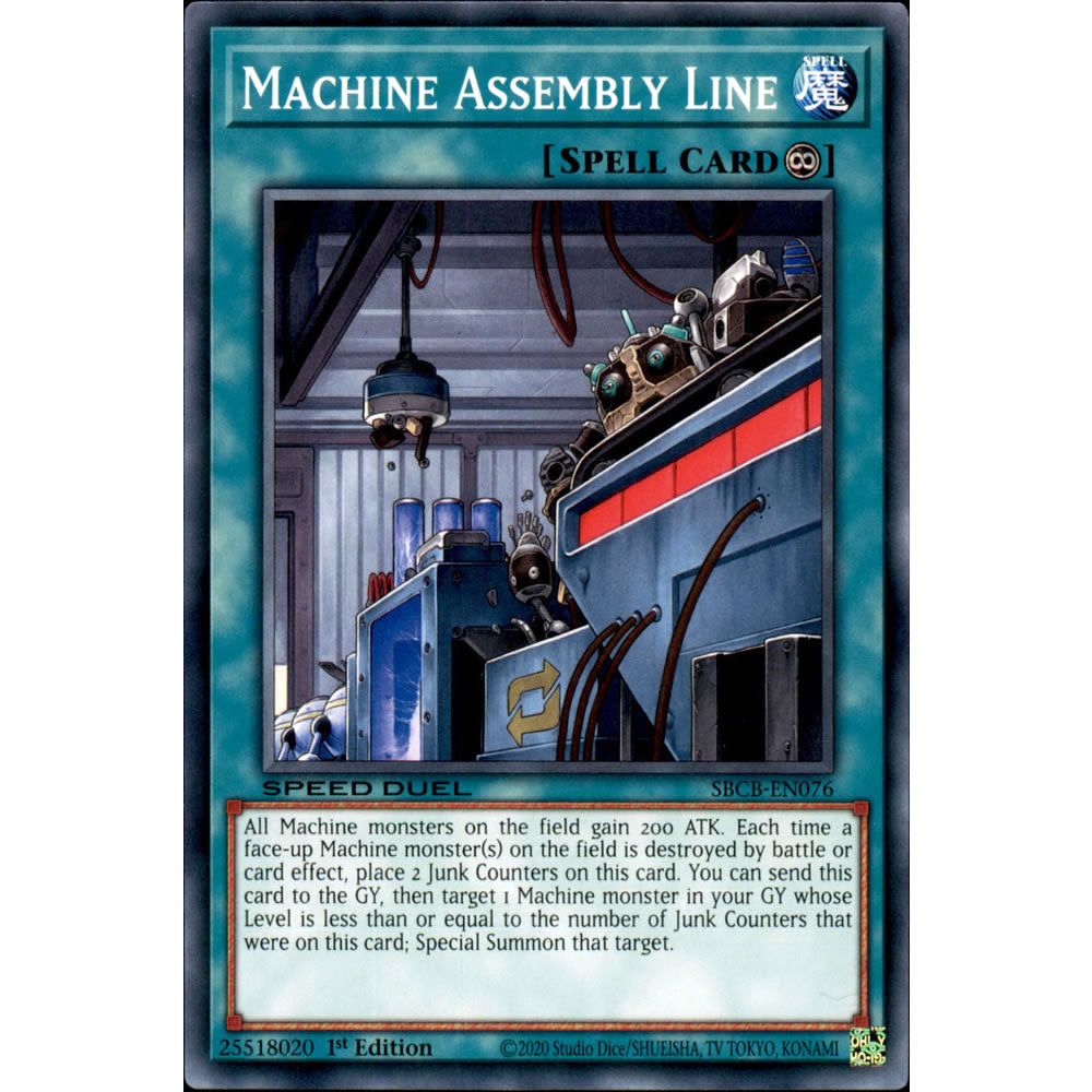 Machine Assembly Line SBCB-EN076 Yu-Gi-Oh! Card from the Speed Duel: Battle City Set