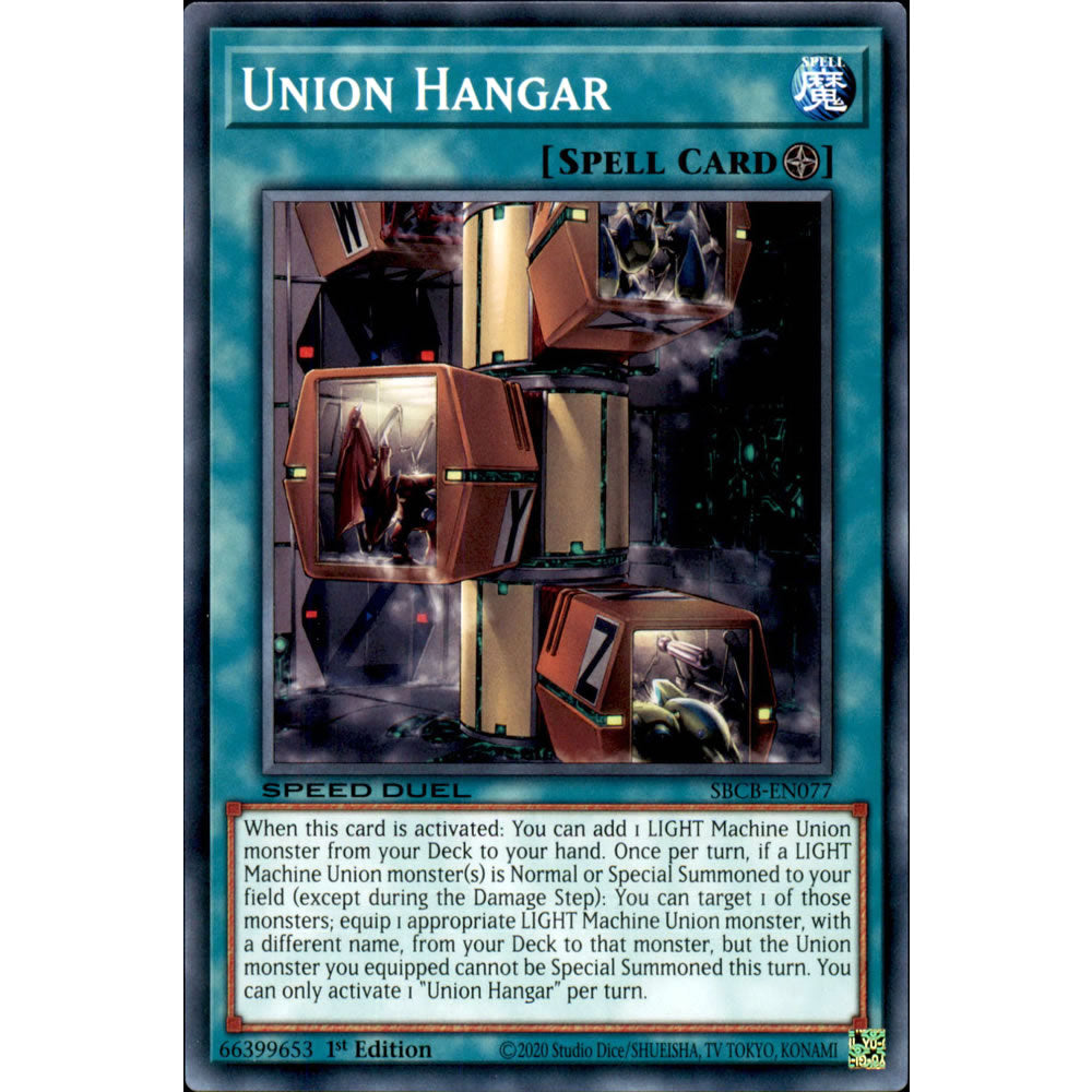 Union Hangar SBCB-EN077 Yu-Gi-Oh! Card from the Speed Duel: Battle City Set