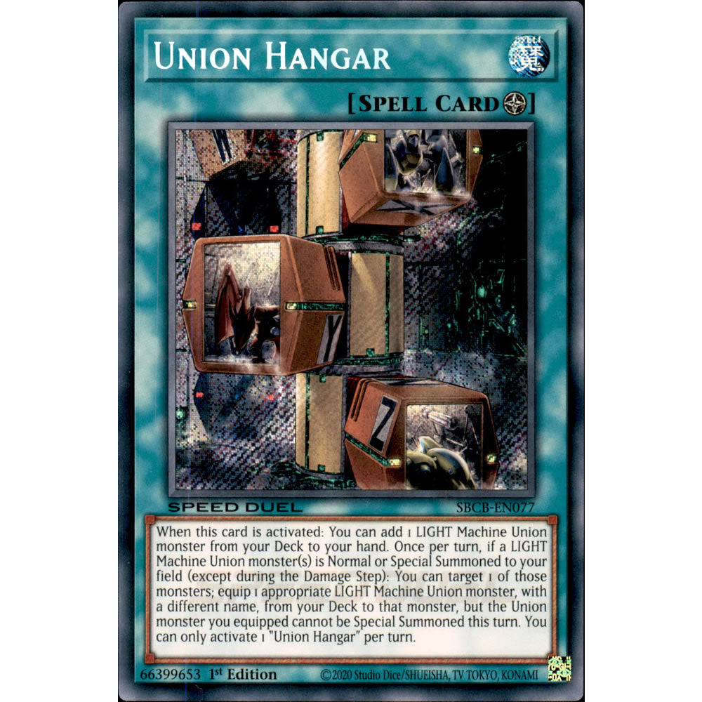 Union Hangar SBCB-EN077 Yu-Gi-Oh! Card from the Speed Duel: Battle City Set