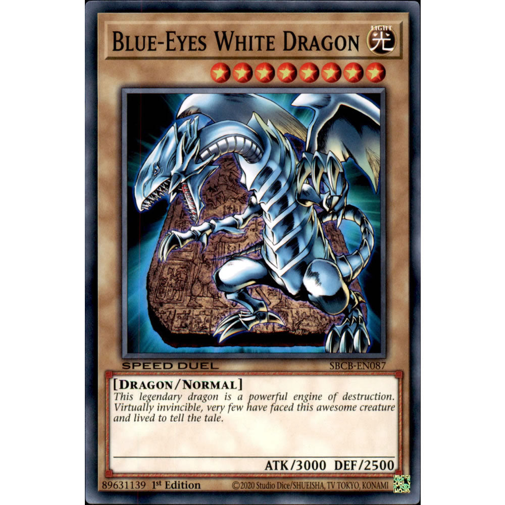 Blue-Eyes White Dragon SBCB-EN087 Yu-Gi-Oh! Card from the Speed Duel: Battle City Set