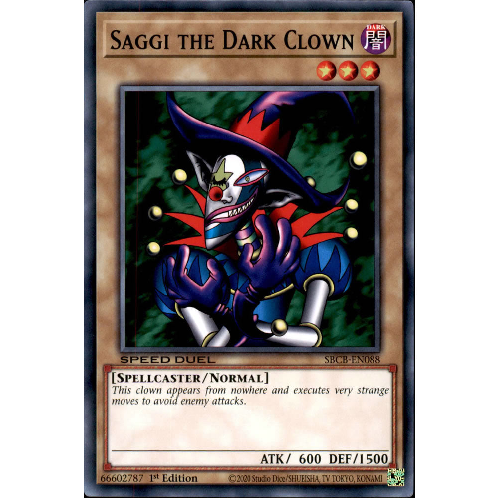 Saggi the Dark Clown SBCB-EN088 Yu-Gi-Oh! Card from the Speed Duel: Battle City Set