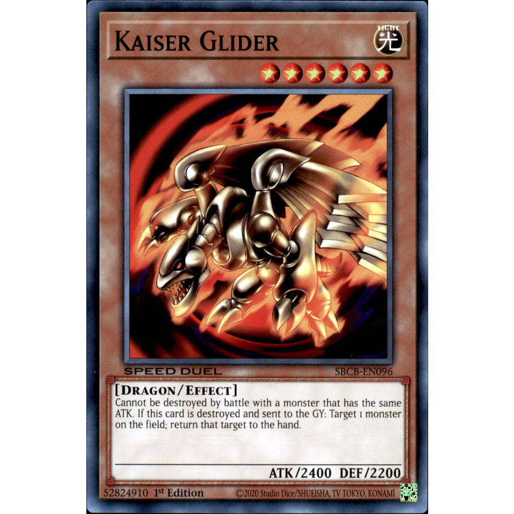 Kaiser Glider SBCB-EN096 Yu-Gi-Oh! Card from the Speed Duel: Battle City Set