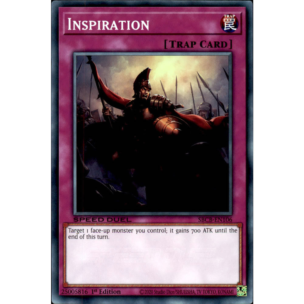 Inspiration SBCB-EN106 Yu-Gi-Oh! Card from the Speed Duel: Battle City Set