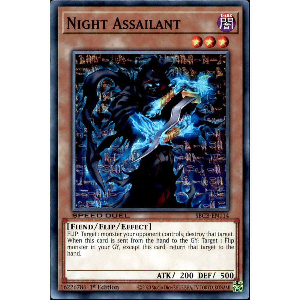 Night Assailant SBCB-EN114 Yu-Gi-Oh! Card from the Speed Duel: Battle City Set