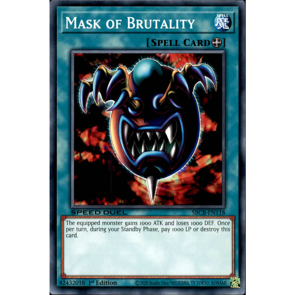 Mask of Brutality SBCB-EN118 Yu-Gi-Oh! Card from the Speed Duel: Battle City Set