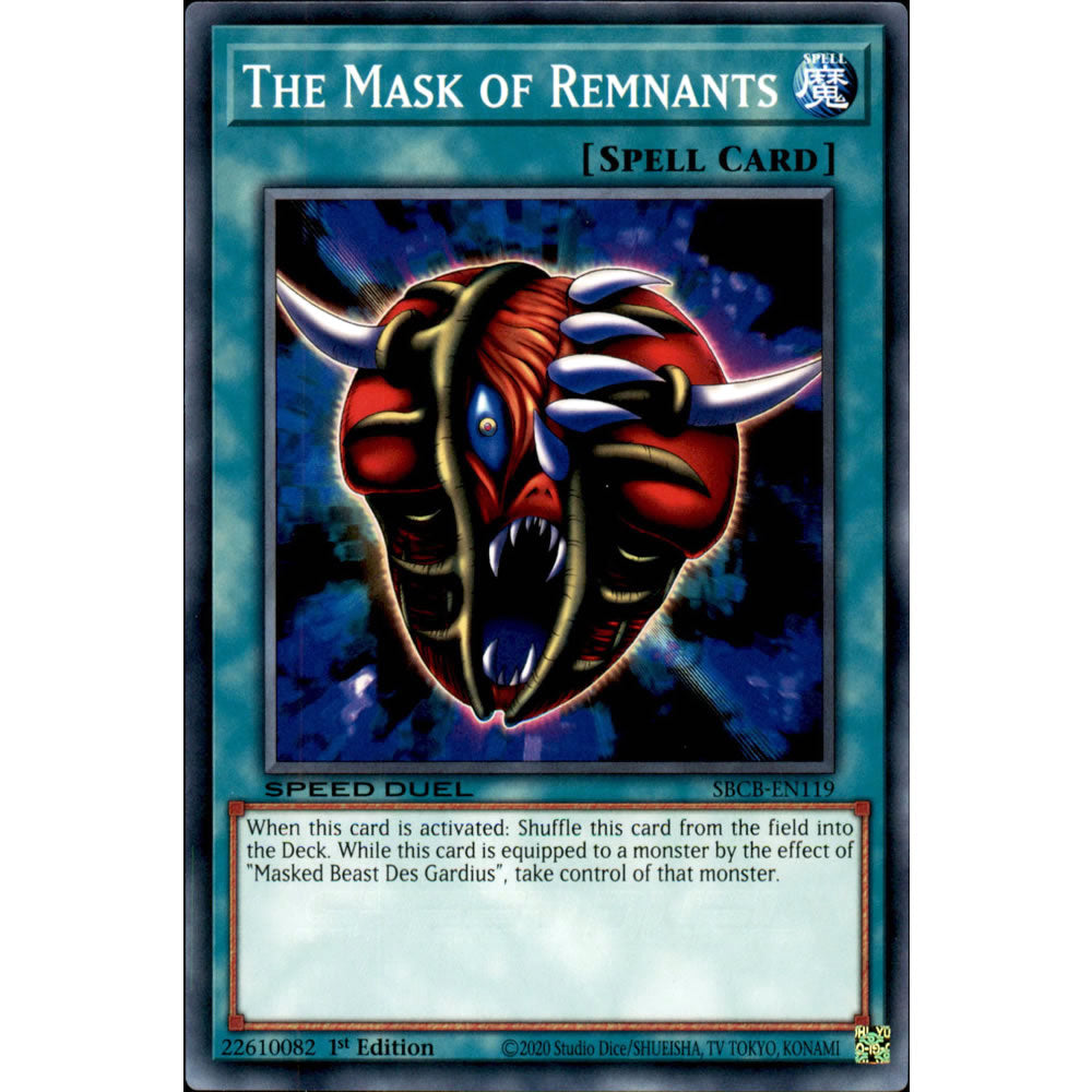 The Mask of Remnants SBCB-EN119 Yu-Gi-Oh! Card from the Speed Duel: Battle City Set