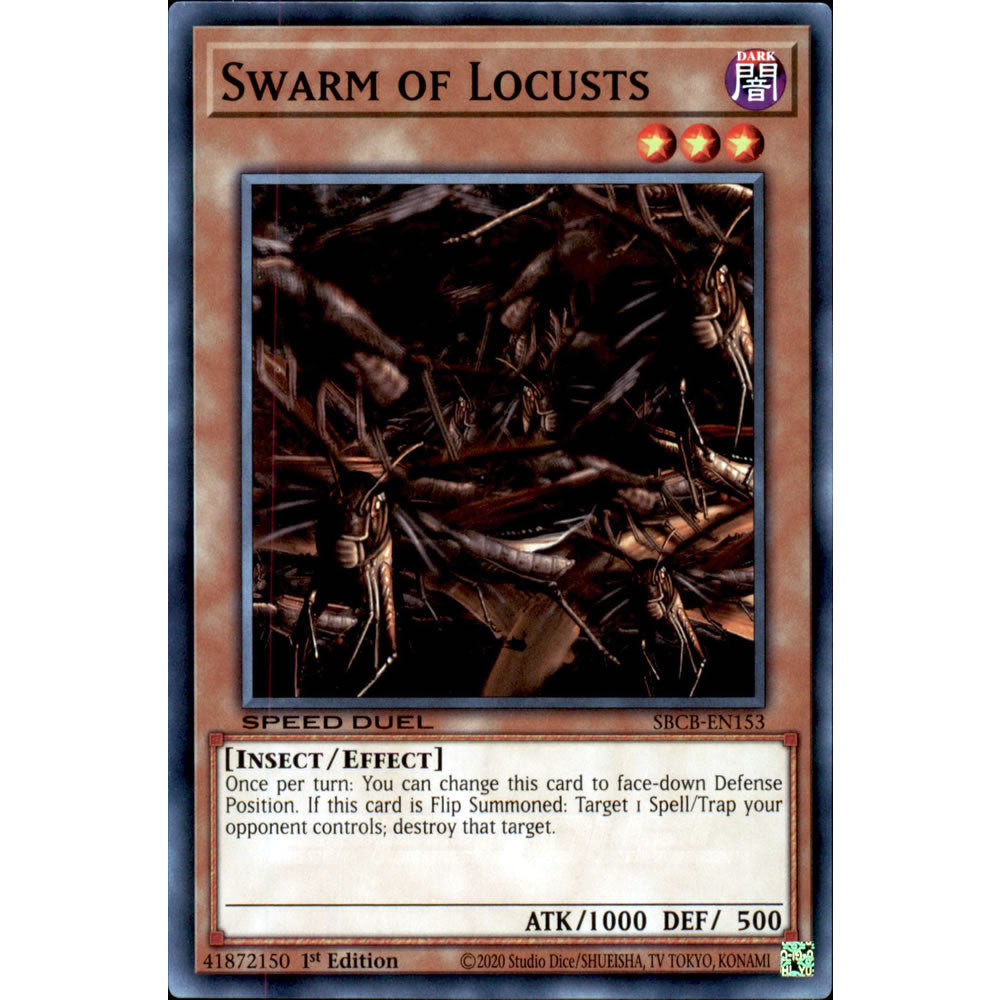 Swarm of Locusts SBCB-EN153 Yu-Gi-Oh! Card from the Speed Duel: Battle City Set