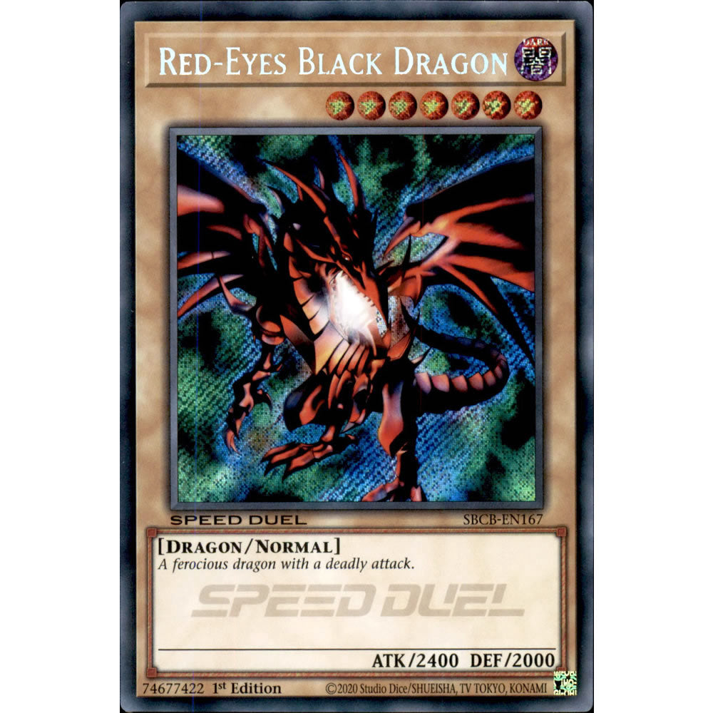 Red-Eyes Black Dragon SBCB-EN167 Yu-Gi-Oh! Card from the Speed Duel: Battle City Set