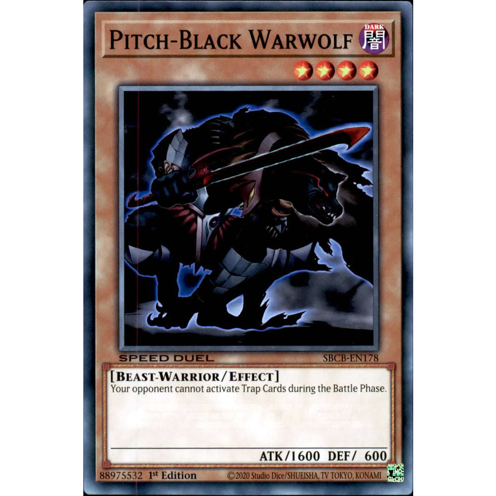 Pitch-Black Warwolf SBCB-EN178 Yu-Gi-Oh! Card from the Speed Duel: Battle City Set