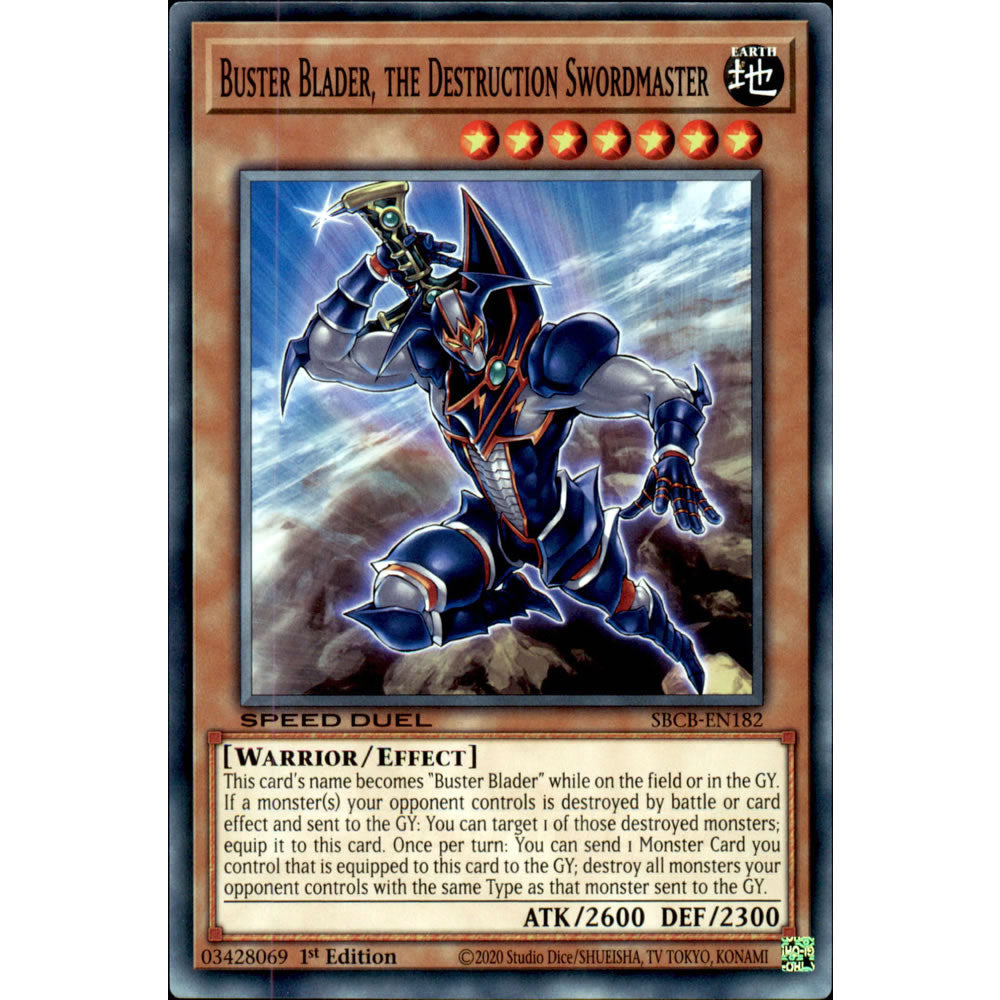 Buster Blader, the Destruction Swordmaster SBCB-EN182 Yu-Gi-Oh! Card from the Speed Duel: Battle City Set