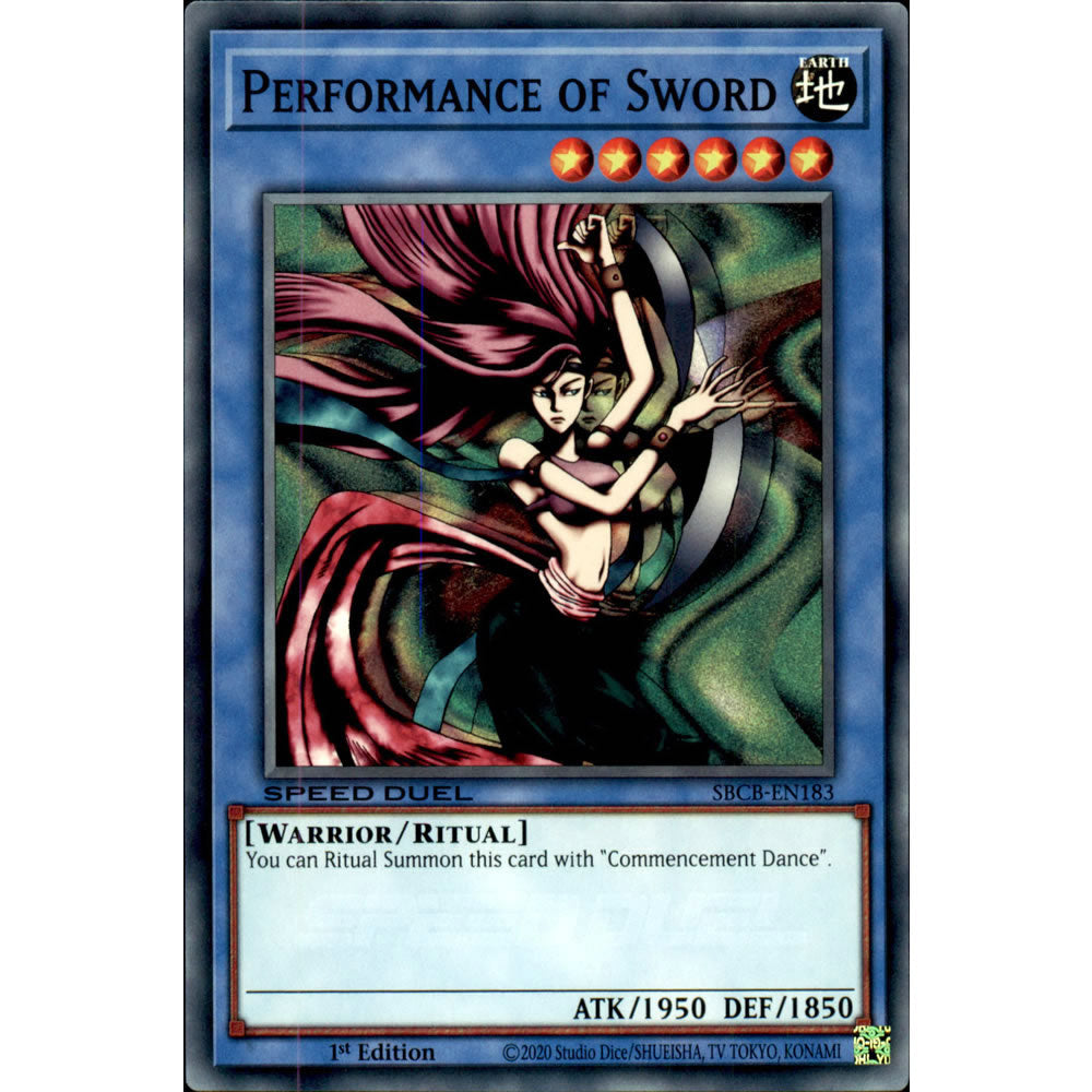 Performance of Sword SBCB-EN183 Yu-Gi-Oh! Card from the Speed Duel: Battle City Set