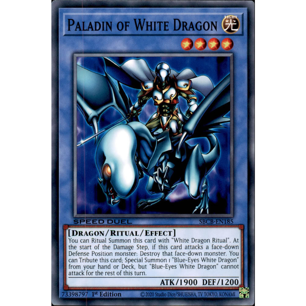 Paladin of White Dragon SBCB-EN185 Yu-Gi-Oh! Card from the Speed Duel: Battle City Set