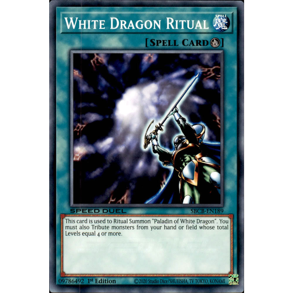 White Dragon Ritual SBCB-EN189 Yu-Gi-Oh! Card from the Speed Duel: Battle City Set