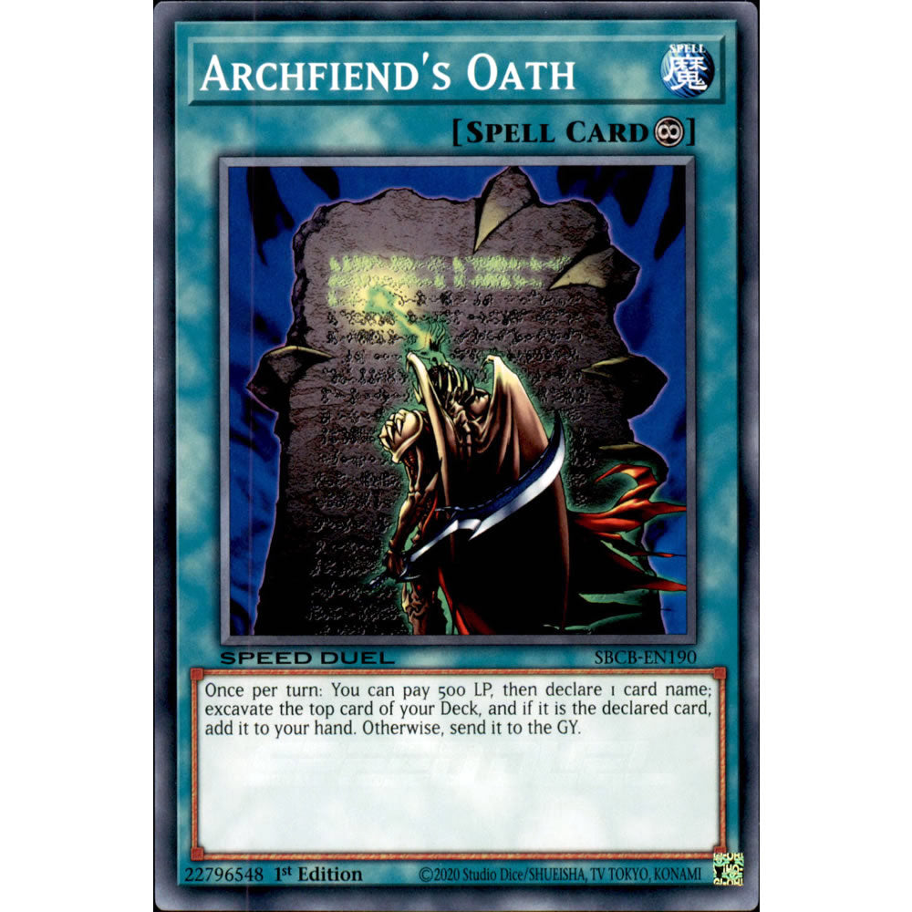 Archfiend's Oath SBCB-EN190 Yu-Gi-Oh! Card from the Speed Duel: Battle City Set