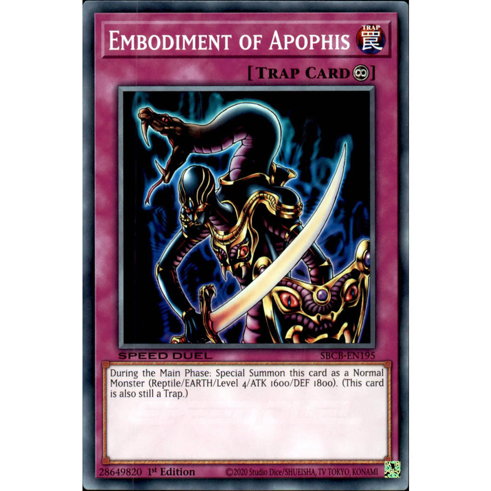 Embodiment of Apophis SBCB-EN195 Yu-Gi-Oh! Card from the Speed Duel: Battle City Set