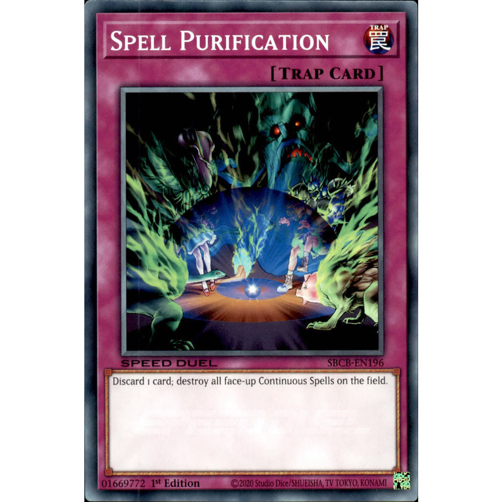 Spell Purification SBCB-EN196 Yu-Gi-Oh! Card from the Speed Duel: Battle City Set