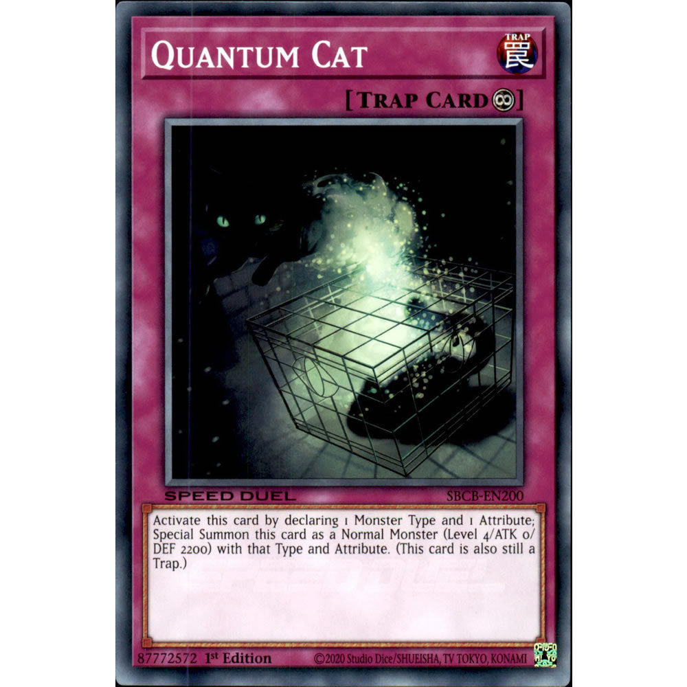 Quantum Cat SBCB-EN200 Yu-Gi-Oh! Card from the Speed Duel: Battle City Set