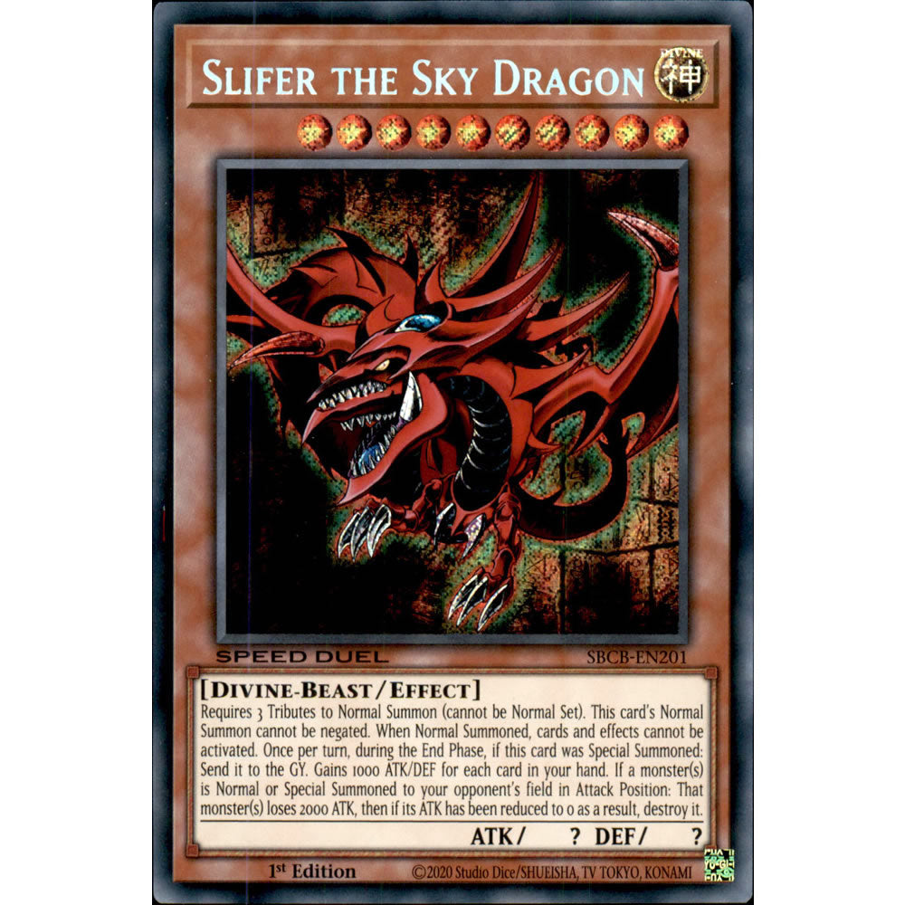 Slifer the Sky Dragon SBCB-EN201 Yu-Gi-Oh! Card from the Speed Duel: Battle City Set