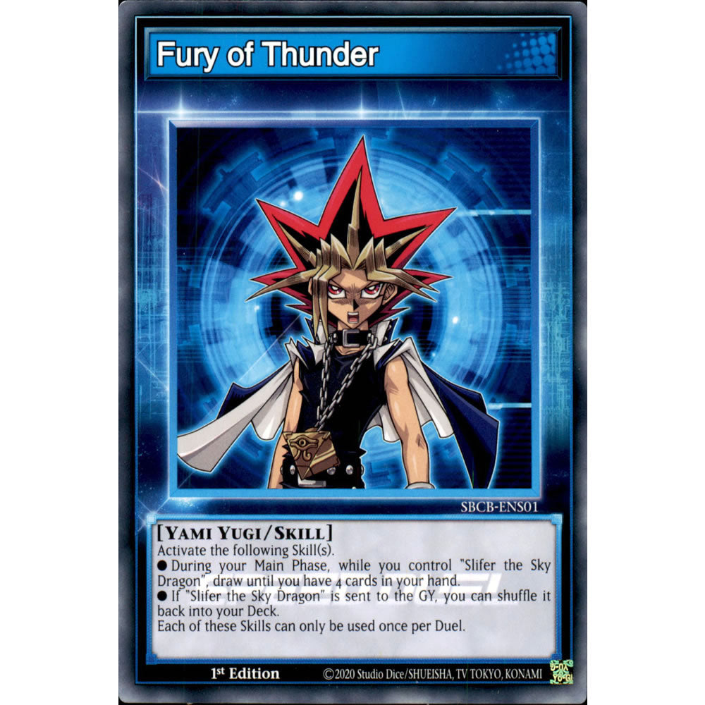 Fury of Thunder SBCB-ENS01 Yu-Gi-Oh! Card from the Speed Duel: Battle City Set