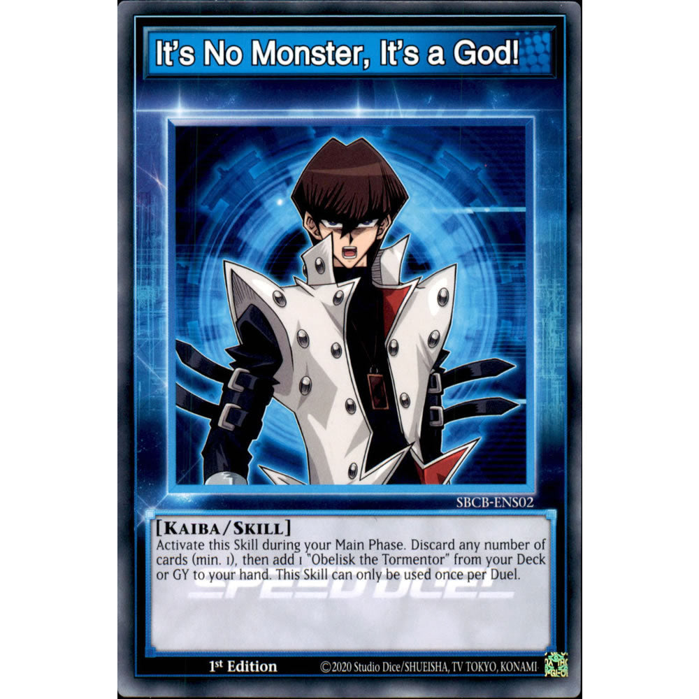 It's No Monster, It's a God! SBCB-ENS02 Yu-Gi-Oh! Card from the Speed Duel: Battle City Set