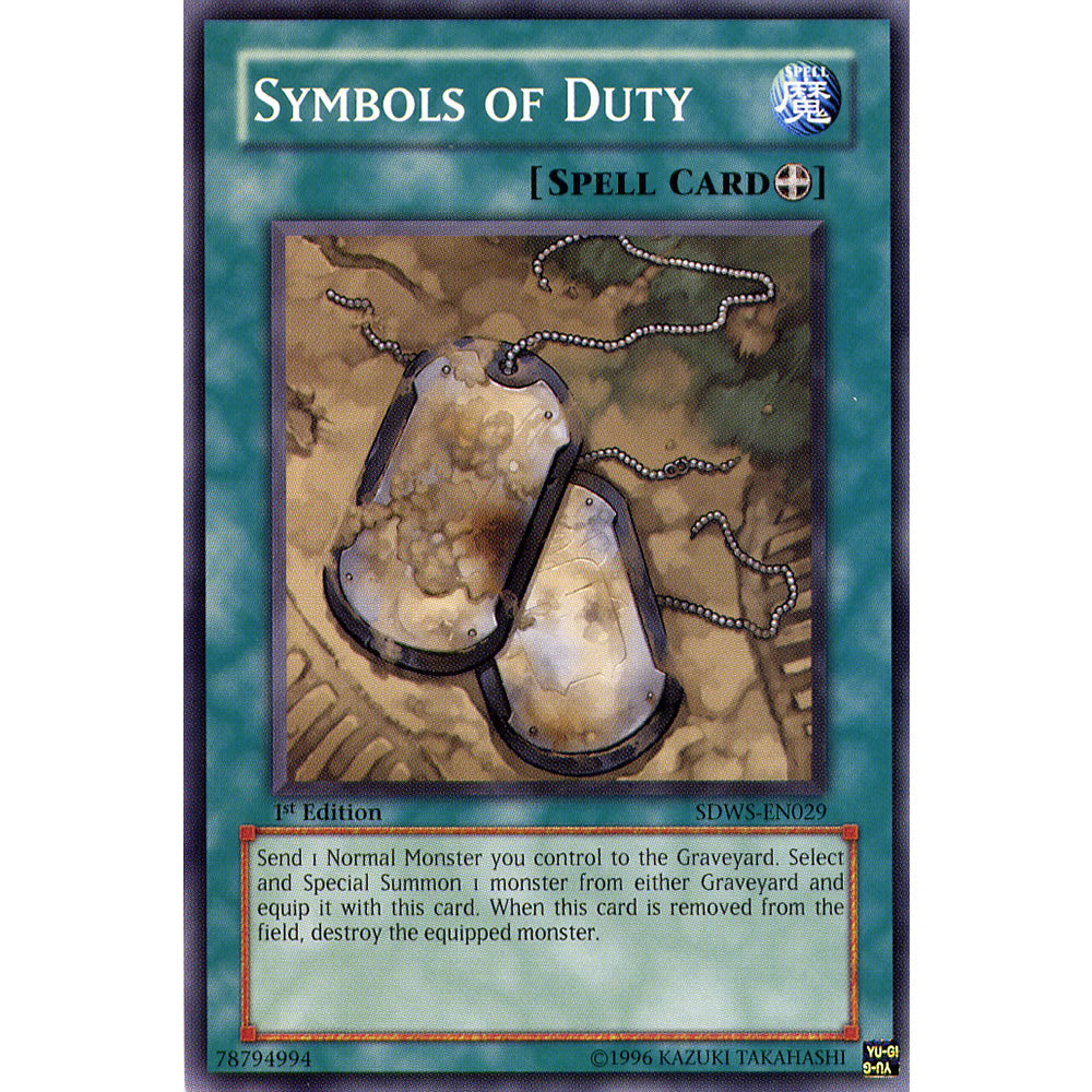 Symbols of Duty SDWS-EN029 Yu-Gi-Oh! Card from the Warriors Strike Set