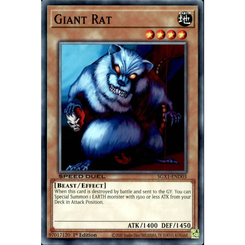 Giant Rat SGX1-END03 Yu-Gi-Oh! Card from the Speed Duel GX: Duel Academy Box Set