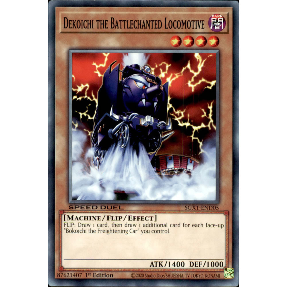 Dekoichi the Battlechanted Locomotive SGX1-END05 Yu-Gi-Oh! Card from the Speed Duel GX: Duel Academy Box Set