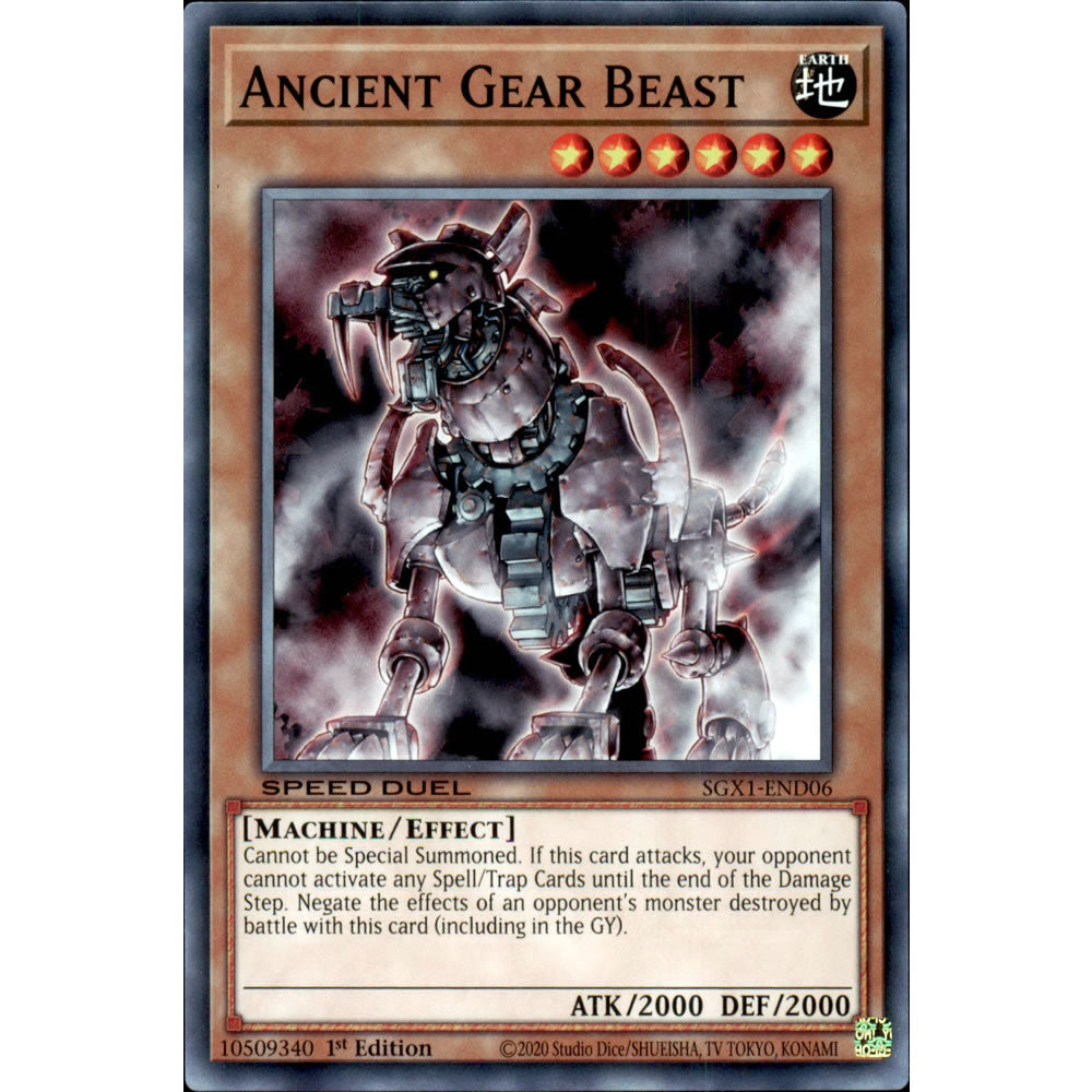 Ancient Gear Beast SGX1-END06 Yu-Gi-Oh! Card from the Speed Duel GX: Duel Academy Box Set