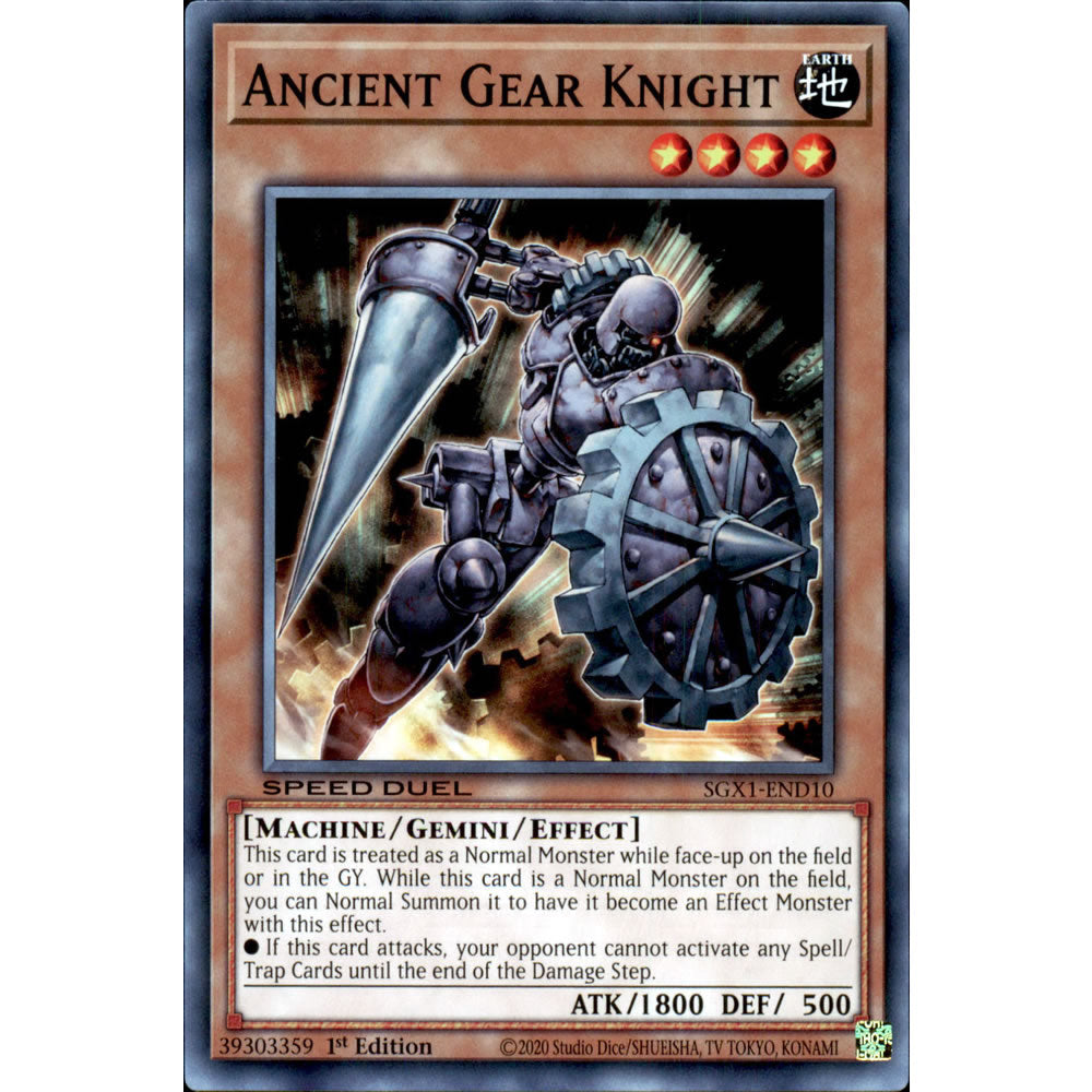 Ancient Gear Knight SGX1-END10 Yu-Gi-Oh! Card from the Speed Duel GX: Duel Academy Box Set