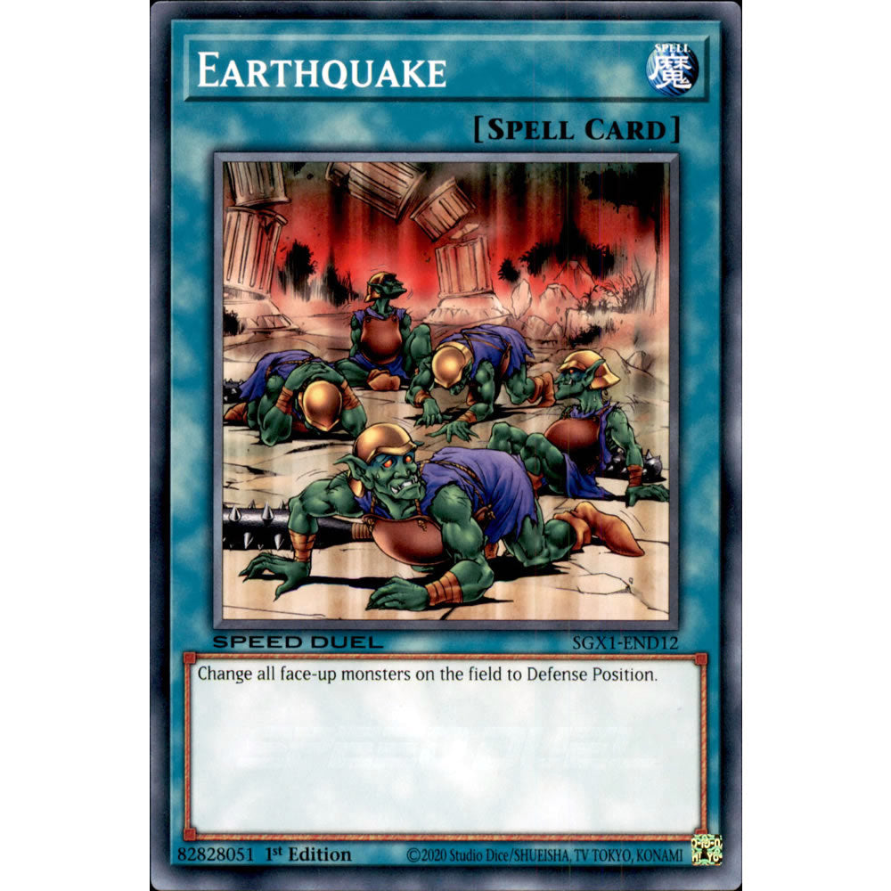 Earthquake SGX1-END12 Yu-Gi-Oh! Card from the Speed Duel GX: Duel Academy Box Set