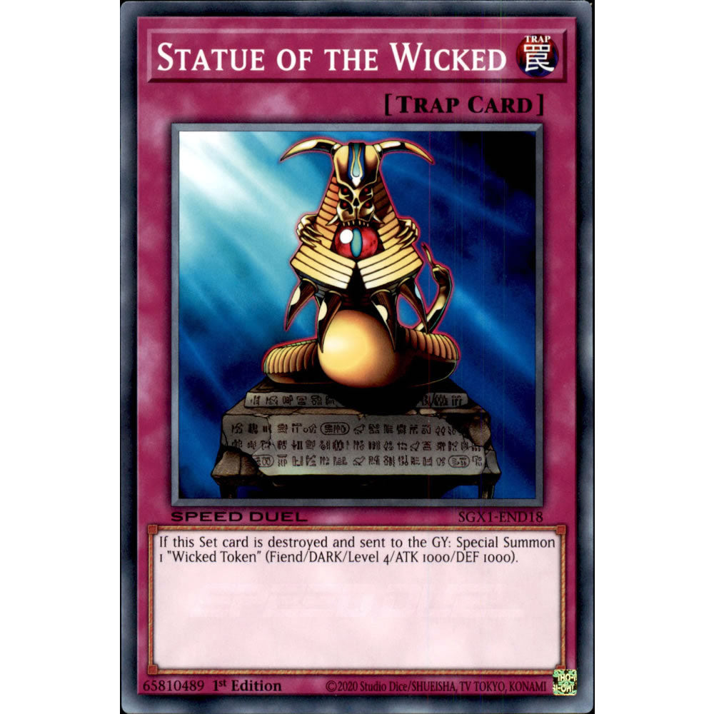 Statue of the Wicked SGX1-END18 Yu-Gi-Oh! Card from the Speed Duel GX: Duel Academy Box Set