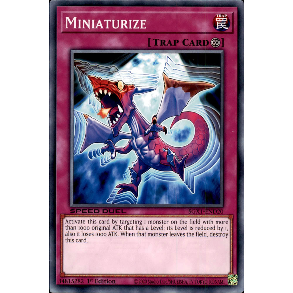 Miniaturize SGX1-END20 Yu-Gi-Oh! Card from the Speed Duel GX: Duel Academy Box Set