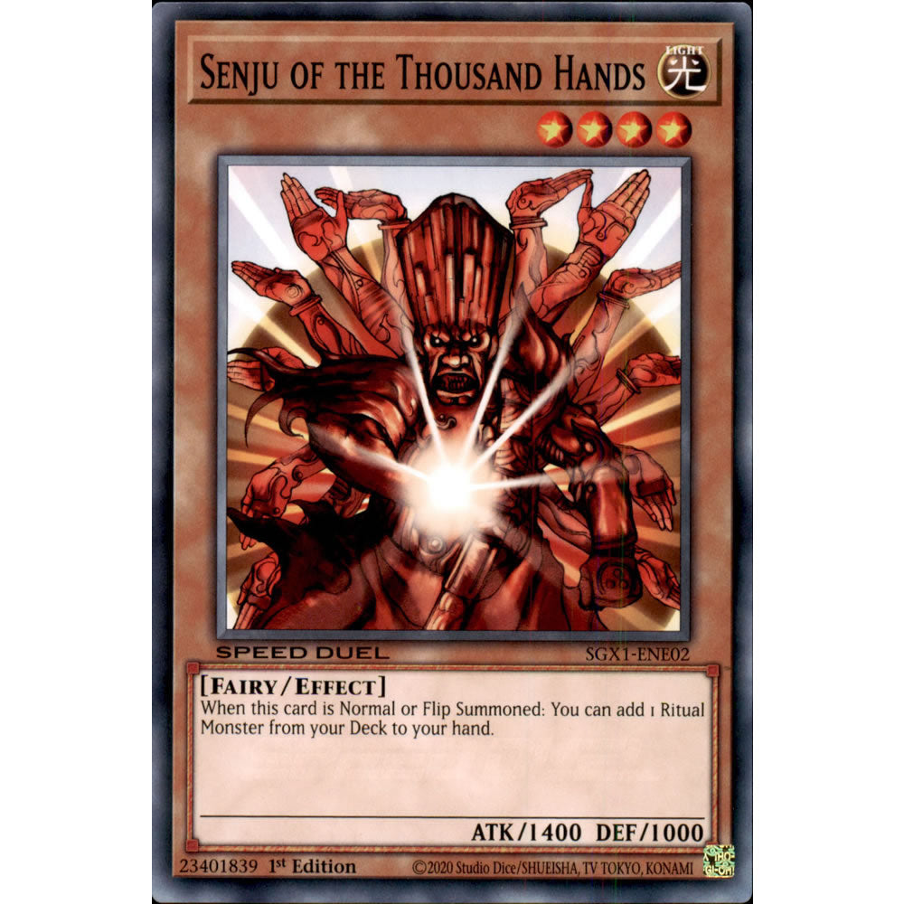 Senju of the Thousand Hands SGX1-ENE02 Yu-Gi-Oh! Card from the Speed Duel GX: Duel Academy Box Set